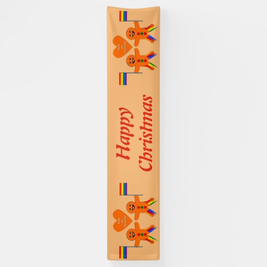 Kay Mannen kerstontbijtkoek Coupure Aangepast Spandoek (Verticaal)