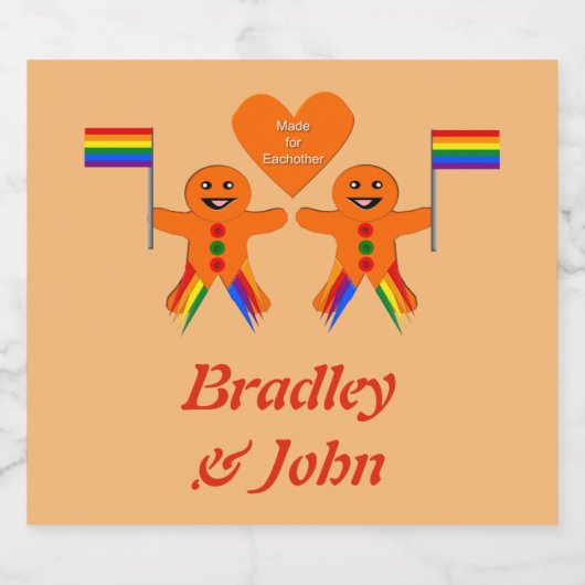 Kay Mannen kerstontbijtkoek Coupure Aangepast Sparkling Wijnetiket (Enkel label)