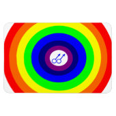 Kay Mannen Round Rainbow Premium Magnet Magneet (Horizontaal)
