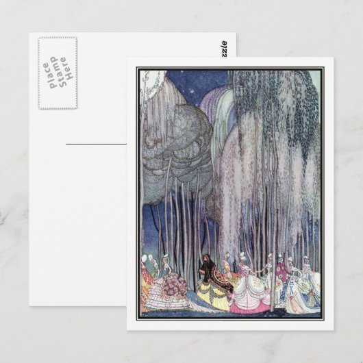 Kay Nielsen - in poeder en crinoline Briefkaart (Voorkant / Achterkant)