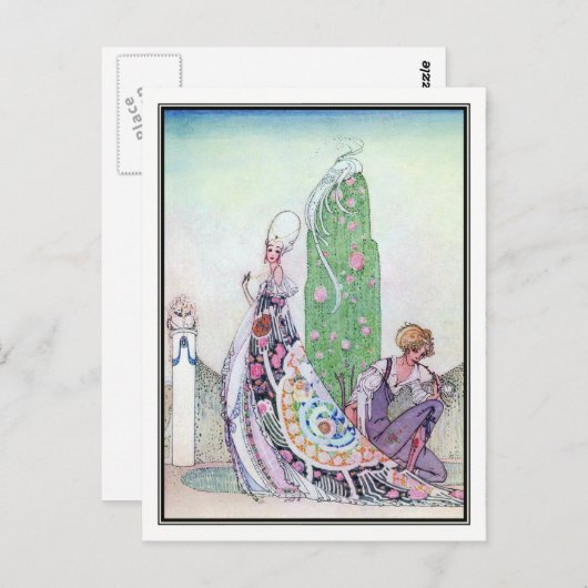 Kay Nielsen - in poeder en crinoline Briefkaart (Voorkant / Achterkant)