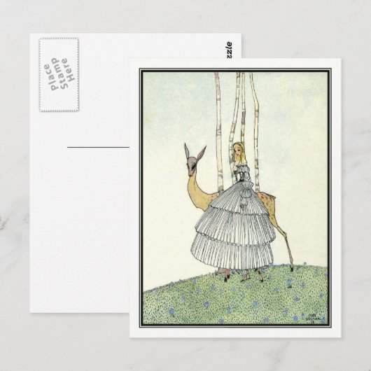 Kay Nielsen - in poeder en crinoline Briefkaart (Voorkant / Achterkant)