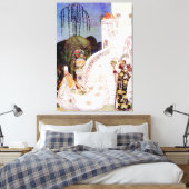 Kay Nielsen's Assepoester verliet de bal Canvas Afdruk (Insitu (Slaapkamer))
