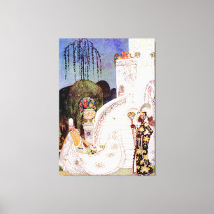 Kay Nielsen's Assepoester verliet de bal Canvas Afdruk