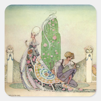 Kay Nielsen's De prinses en de tuinman Vierkante Sticker