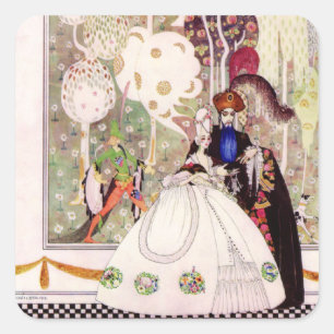 Kay Nielsen's Fairy Tale, Bluebeard en zijn vrouw Vierkante Sticker
