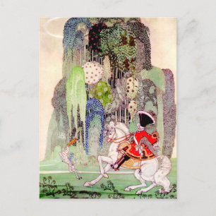 Kay Nielsen's Prince Charming tegen Slaapende scho Briefkaart
