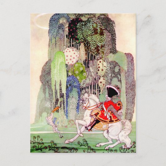 Kay Nielsen's Prince Charming tegen Slaapende scho Briefkaart (Voorkant)