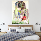 Kay Nielsen's Prince Charming tegen Slaapende scho Canvas Afdruk (Insitu (Slaapkamer))