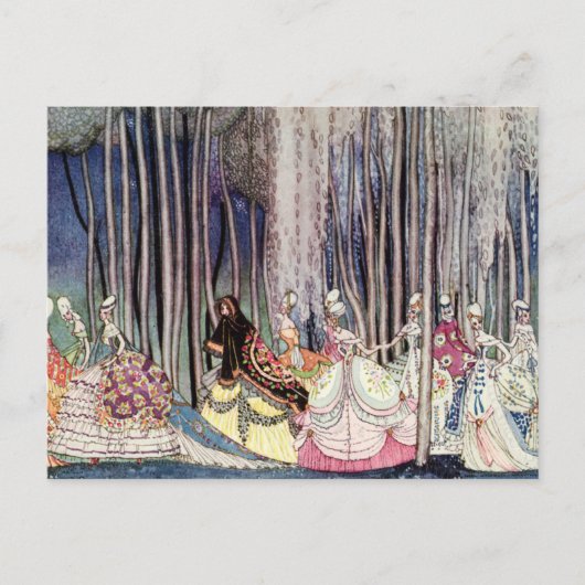 Kay Nielsen's Twaalf Dancing Princesses Briefkaart (Voorkant)