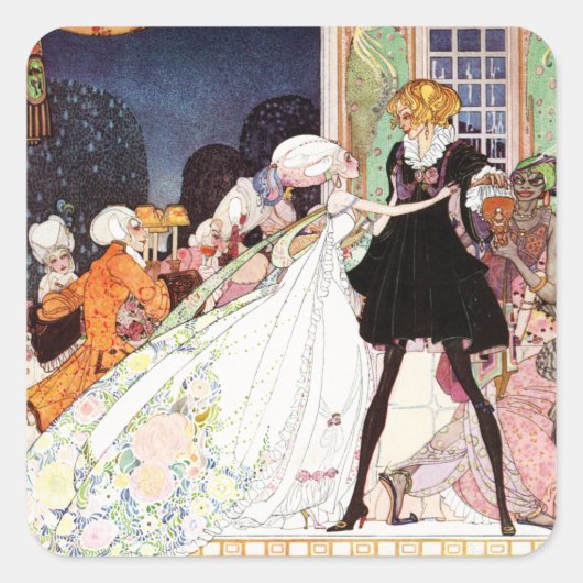 Kay Nielsen's Twaalf Dancing Princesses Vierkante Sticker (Voorkant)