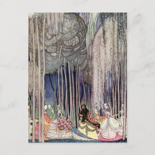 Kay Nielsen's Twaalf dansprinsessen Briefkaart (Voorkant)