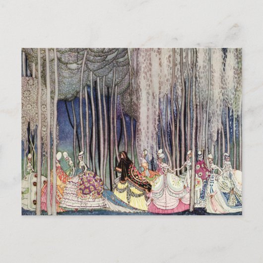 Kay Nielsen's Twaalf dansprinsessen Briefkaart (Voorkant)