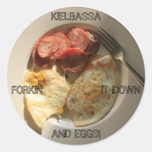 KAY PASA, KIELBASSA? RONDE STICKER (Voorkant)