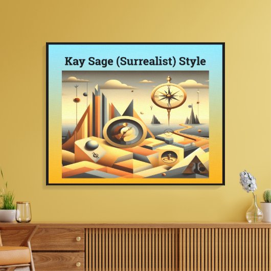 Kay Sage (Surrealistisch) Stijl Canvas Afdruk (Insitu (Woonkamer))