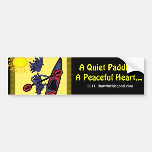 Kayak A Quiet Paddle Waves Bumpersticker (Voorkant)