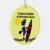 Kayak A Quiet Paddle Waves Keramisch Ornament (Rechts)