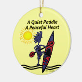 Kayak A Quiet Paddle Waves Keramisch Ornament (Links)
