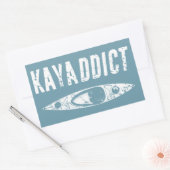 Kayak Addict Rechthoekige Sticker (Envelop)