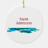 Kayak Adventures Keramisch Ornament (Achterkant)