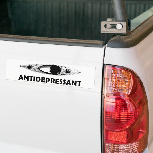 Kayak Antidepressant Bumpersticker (Op Truck)