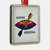 Kayak Arizona Flag Metalen Ornament (Rechts)