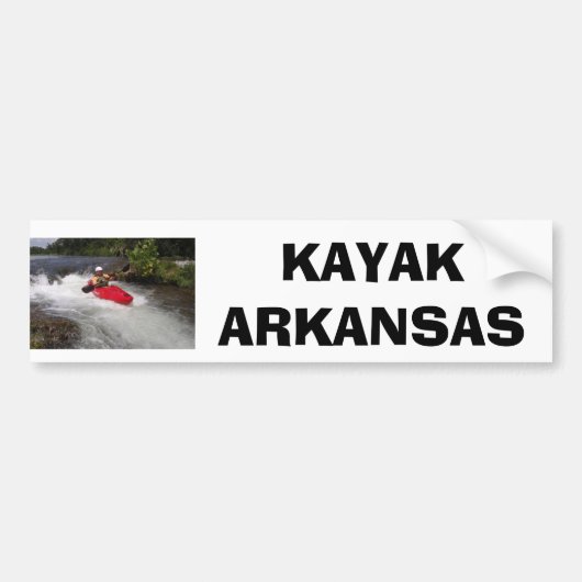 Kayak Arkansas Bumpersticker (Voorkant)