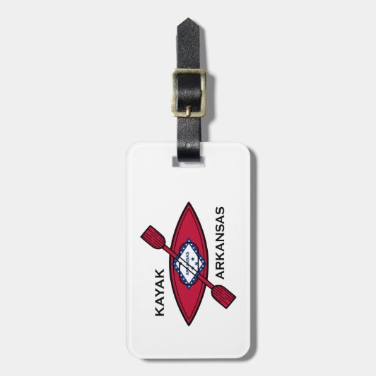 Kayak Arkansas Flag Bagagelabel (Voorkant verticaal)