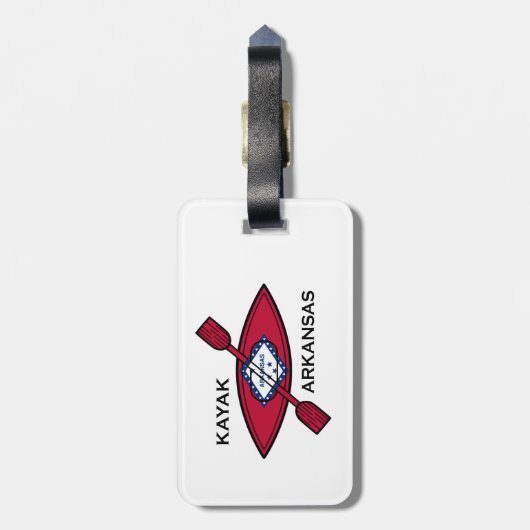 Kayak Arkansas Flag Bagagelabel (Achterkant verticaal)