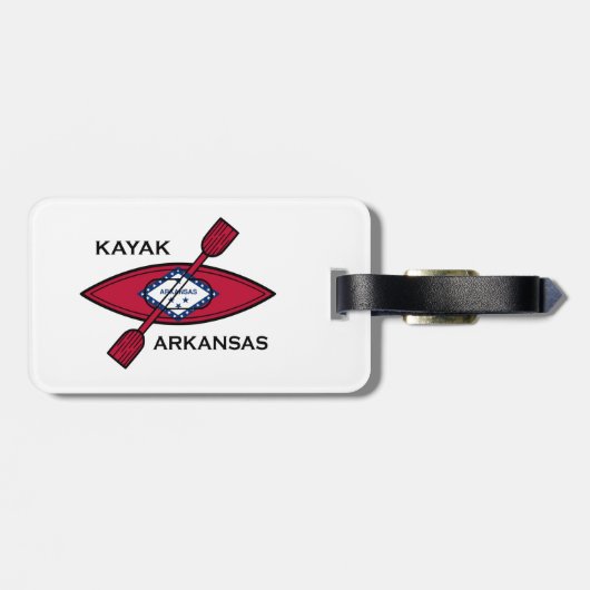 Kayak Arkansas Flag Bagagelabel (Achterkant horizontaal)