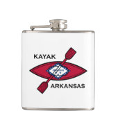 Kayak Arkansas Flag Heupfles (Voorkant)