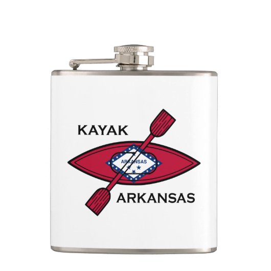 Kayak Arkansas Flag Heupfles (Voorkant)