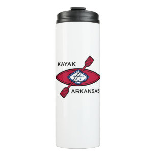 Kayak Arkansas Flag Thermosbeker