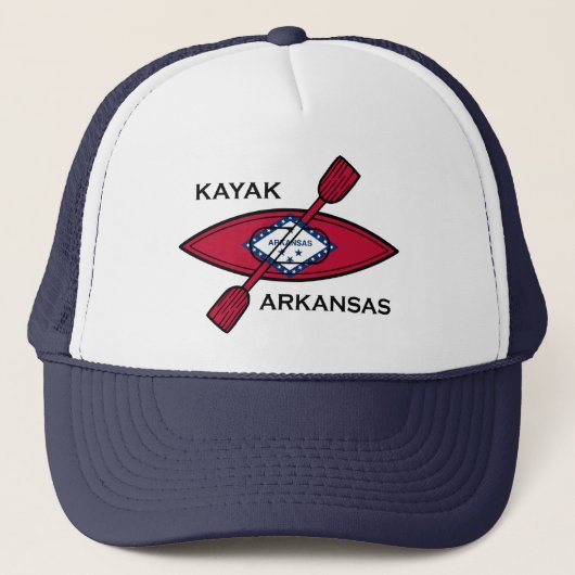 Kayak Arkansas Flag Trucker Pet (Voorkant)