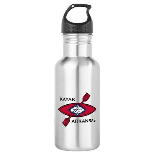 Kayak Arkansas Flag Waterfles (Voorkant)