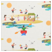Kayak Beach Party Fabric Stof (Close Up)