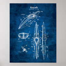 Kayak Blueprint Lakehouse Wall Decor