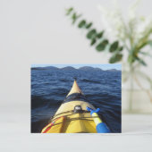 Kayak Bow op Rough Lake, Mountains Briefkaart (Staand voorkant)