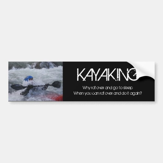 Kayak Bumpersticker (Voorkant)
