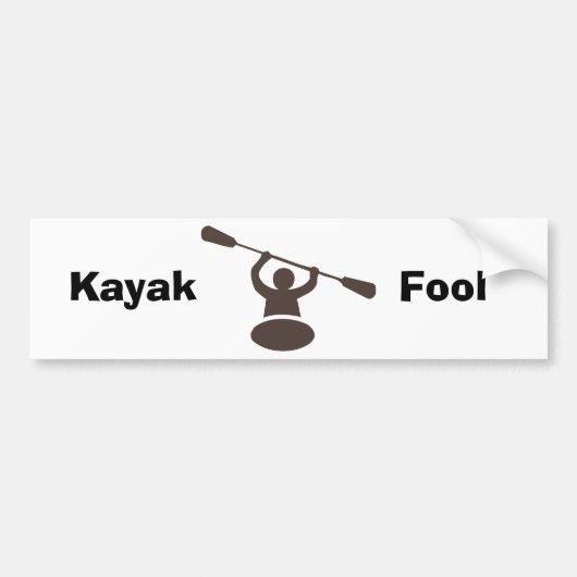 Kayak Bumpersticker (Voorkant)