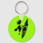 Kayak Canoe Joyful Silhouette Sleutelhanger (Voorkant)