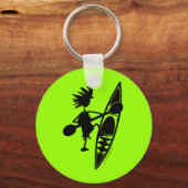 Kayak Canoe Joyful Silhouette Sleutelhanger (Voorkant)