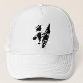 Kayak Canoe Joyful Silhouette Trucker Pet (Voorkant)