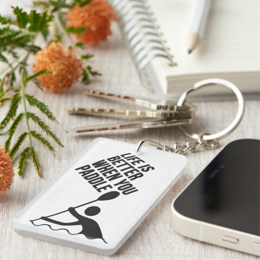 Kayak canoe paddle design sleutelhanger (Voorkant Rechts)