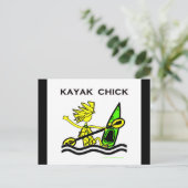Kayak Chick Design & Dingen Briefkaart (Staand voorkant)