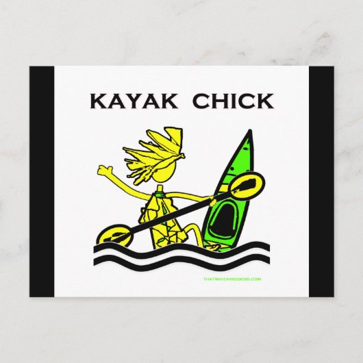Kayak Chick Design & Dingen Briefkaart (Voorkant)