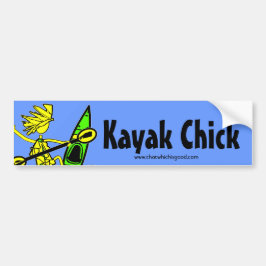 Kayak Chick Design & Dingen Bumpersticker