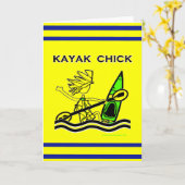 Kayak Chick Design & Dingen Kaart (Gele Bloem)