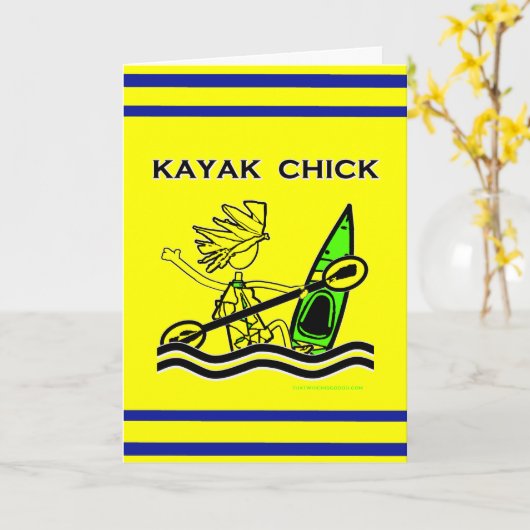Kayak Chick Design & Dingen Kaart (Gele Bloem)