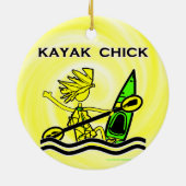 Kayak Chick Design & Dingen Keramisch Ornament (Achterkant)